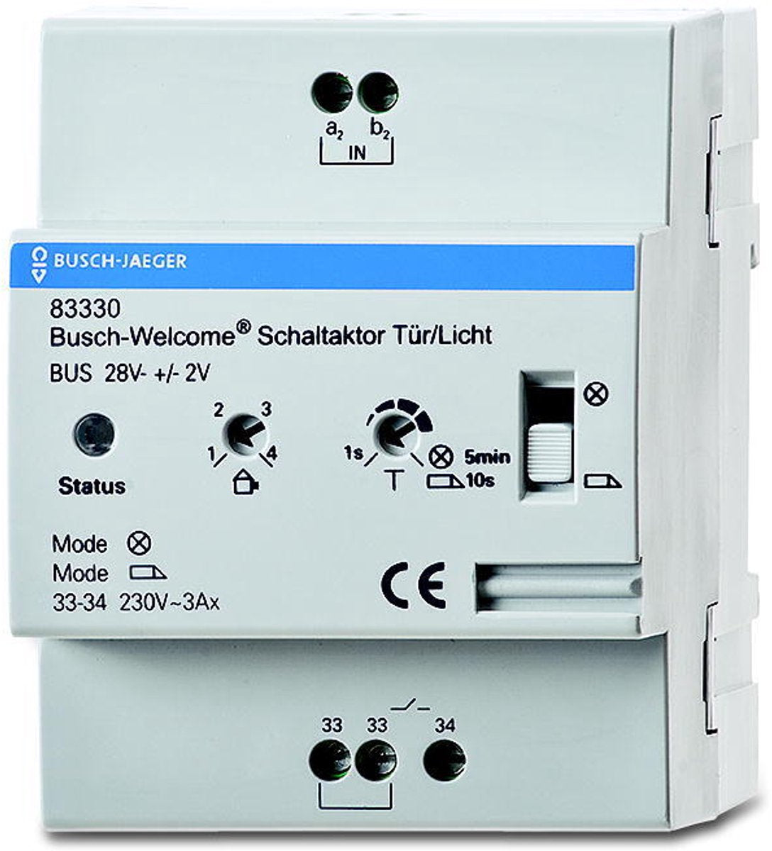 Busch-Jaeger interrupteur actionneur lumière de porte 4 te (83330), 2cka008300a0044