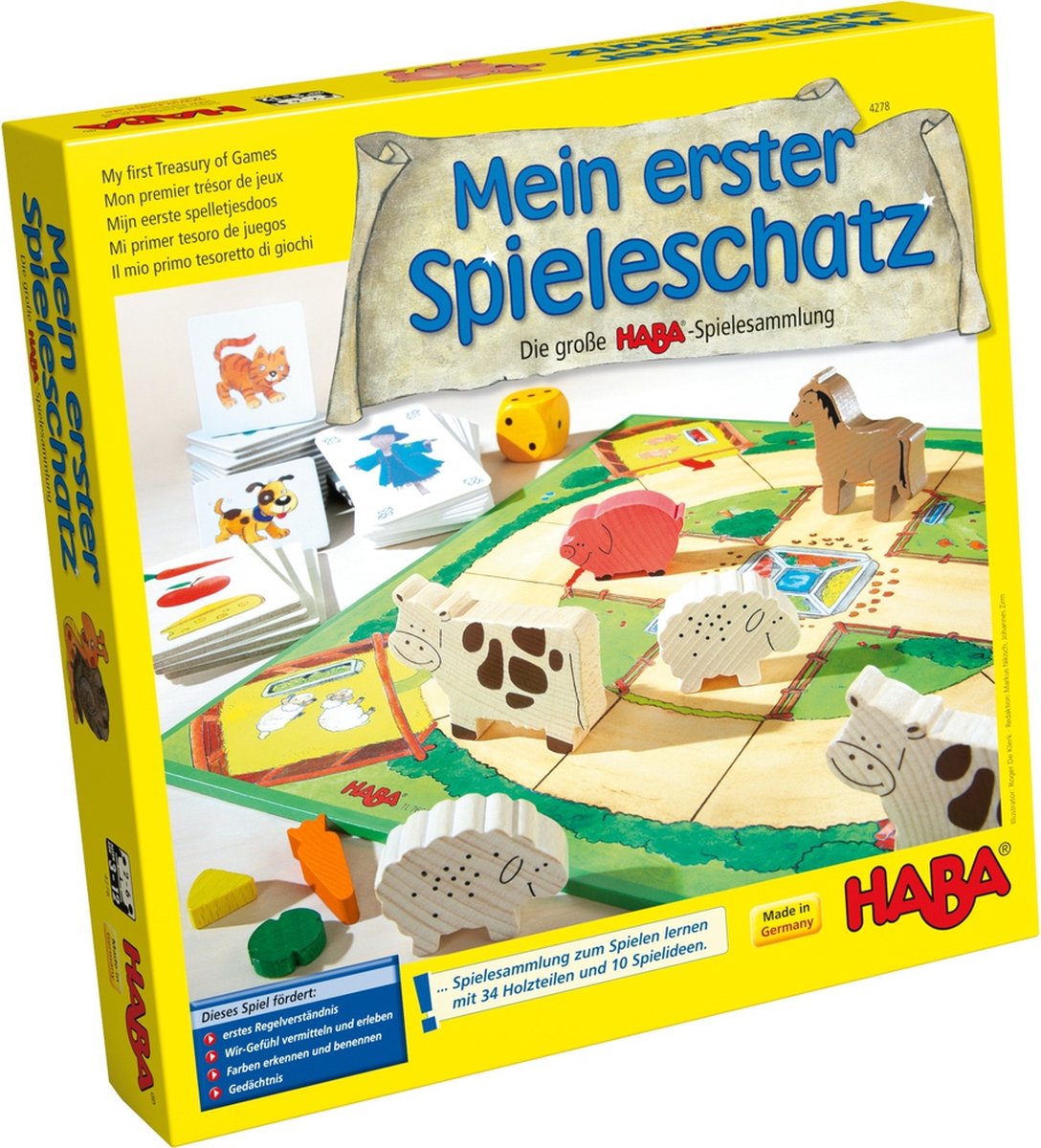 Haba coffret de jeux jeux à partir de 3 ans 10 jeux dans 1 coffret