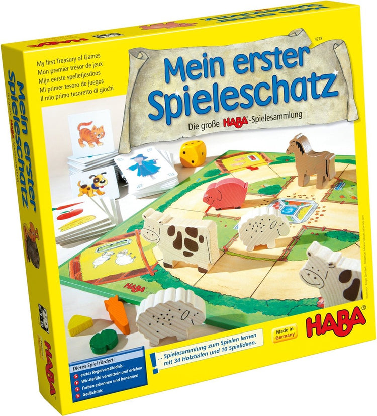 Haba coffret de jeux jeux à partir de 3 ans 10 jeux dans 1 coffret
