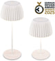 B.k.licht briloner champ - lampe de table rechargeable - lampe sans fil - dimmable au toucher - pour l'intérieur et l'extérieur - lauréat du prix du design allemand 2025 - blanc - ø14,5 x 36,5 cm