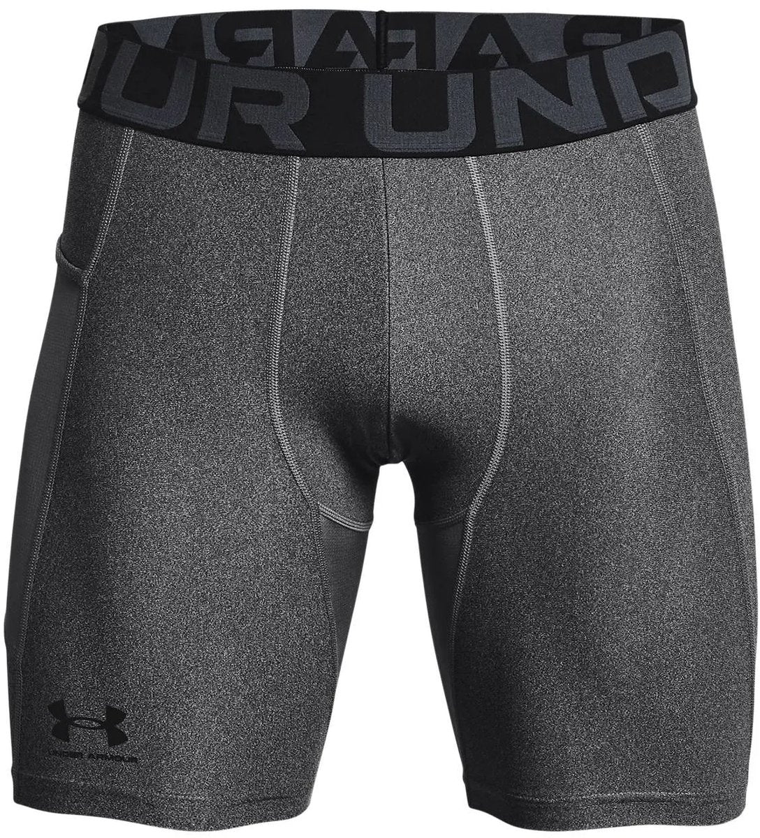 Under Armour UA HG Armour Shorts - Gris Short de sport pour hommes - Carbon Heather - Noir
