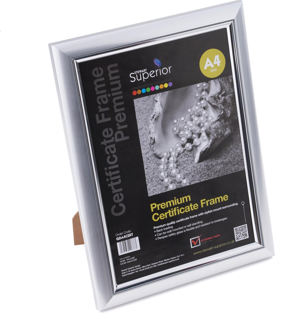 Cadre photo Seco - a4 - 21 x 29,7 cm - argent - cadre 30 mm - se-sva4cert