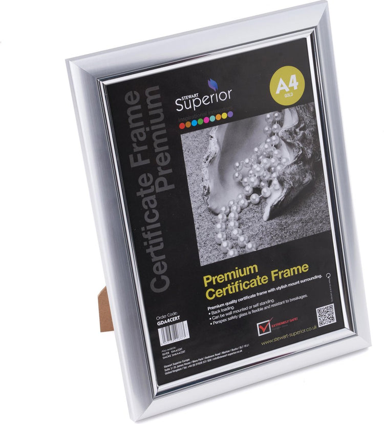 Cadre photo Seco - a4 - 21 x 29,7 cm - argent - cadre 30 mm - se-sva4cert