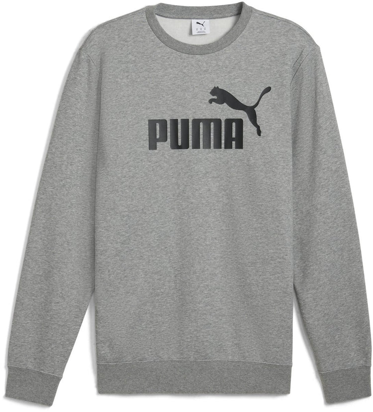 Puma ess non. Pull homme 1 logo crew fl - gris moyen chiné