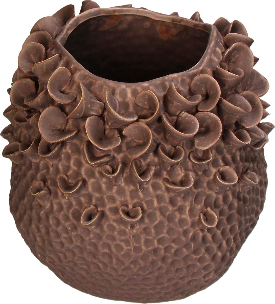 Vase collection Hd faïence mauve 26,5x25x24,5cm
