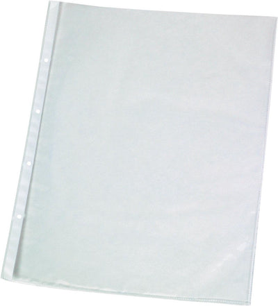 Q-connect sac de présentation perforé a4 perforation 11 trous transparent 50 microns paquet de 25 pièces