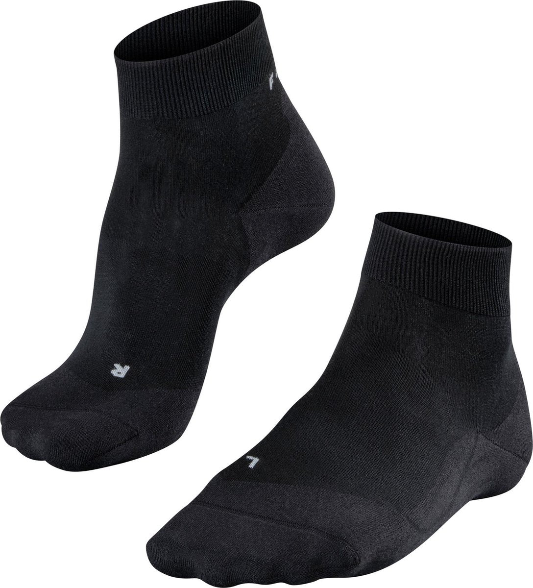 Falke ru4 light short anti-ampoules lyocell matériau fonctionnel chaussettes de course hommes noir - taille 42-43