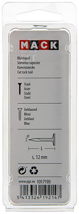 Mack 1017193 - bloc clou acier bleui 50 gr12 mm | 10 pièces
