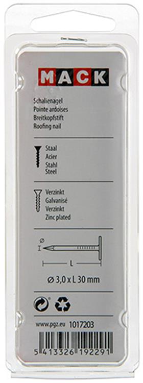 Mack 1017206 - clou de schiste en acier galvanisé 100 gr 3,5 x 60 mm | 5 pièces