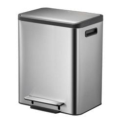 Eko Eko Pedal Bin Ecocasa 2x15 L Mat Silver -Colored