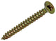 Mack 1017219 - vis pour panneaux d'aggloméré avec tête plaquée jaune 35 pcs 3,0 x 30 mm | 10 pièces