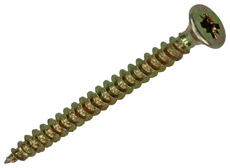 Mack 1017220 - vis pour panneaux d'aggloméré avec tête plaquée jaune 30 pcs 3,0 x 35 mm | 10 pièces