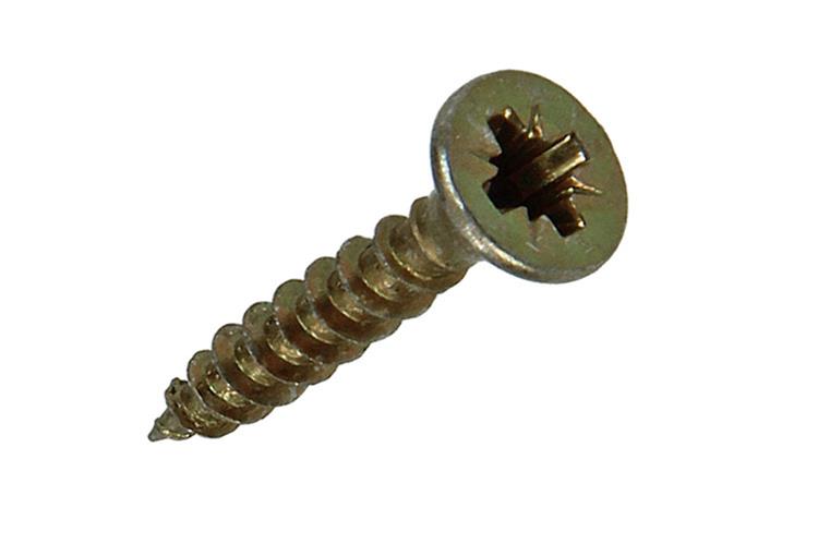 Mack 1017223 - vis pour panneaux d'aggloméré avec tête plaquée jaune 35 pcs 3,5 x 20 mm | 10 pièces
