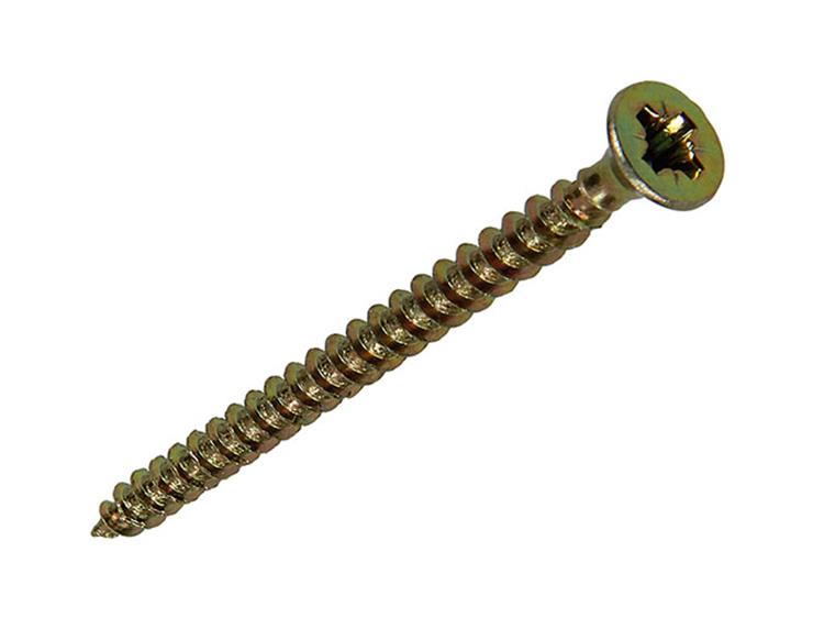 Mack 1017228 - vis pour panneaux d'aggloméré avec tête plaquée jaune 18 pcs 3,5 x 45 mm | 10 pièces