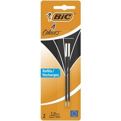 Recharge stylo à bille bic 4 couleurs noir