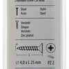 Mack 1017232 - vis pour panneaux d'aggloméré avec tête plaquée jaune 25 pièces 4,0 x 25 mm | 10 pièces