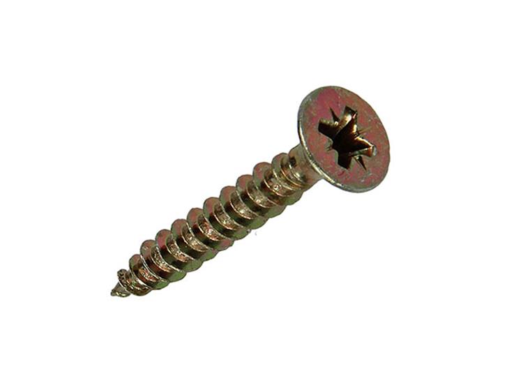 Mack 1017243 - vis pour panneaux d'aggloméré avec tête plaquée jaune 18 pcs 4,5 x 30 mm | 10 pièces
