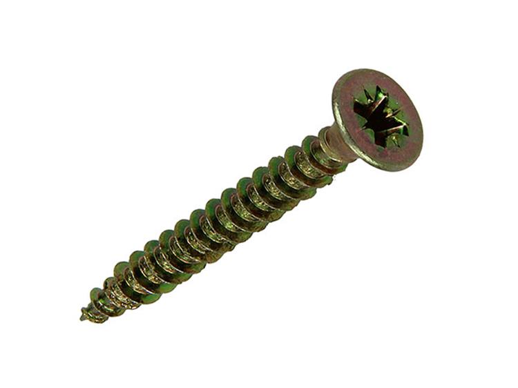 Mack 1017245 - vis pour panneaux d'aggloméré avec tête plaquée jaune 15 pcs 4,5 x 40 mm | 10 pièces