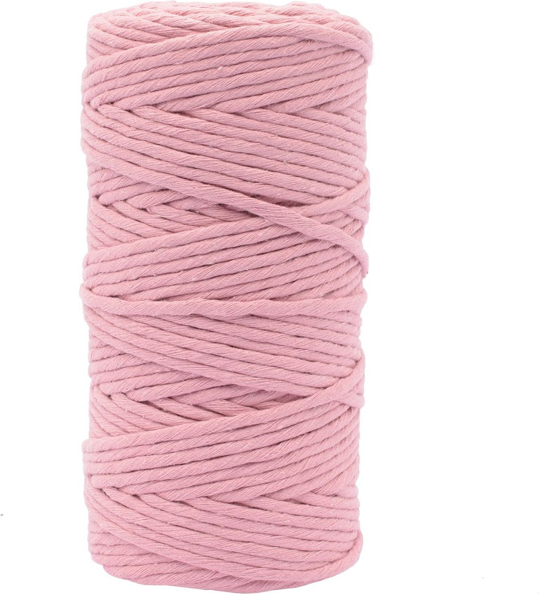 Vaessen creative • corde macramé 3mmx100m vieux rose