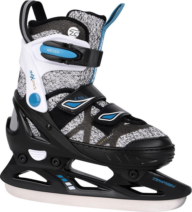 Tempish – enbo duo – patins de hockey sur glace – patins pour enfants – noir – doublure confortable réglable – taille EU 29-32