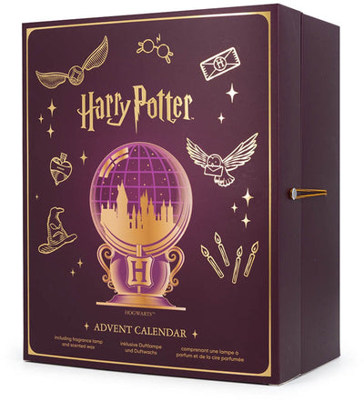 Calendrier de l'avent Harry Potter - 24 compartiments - rouge bordeaux