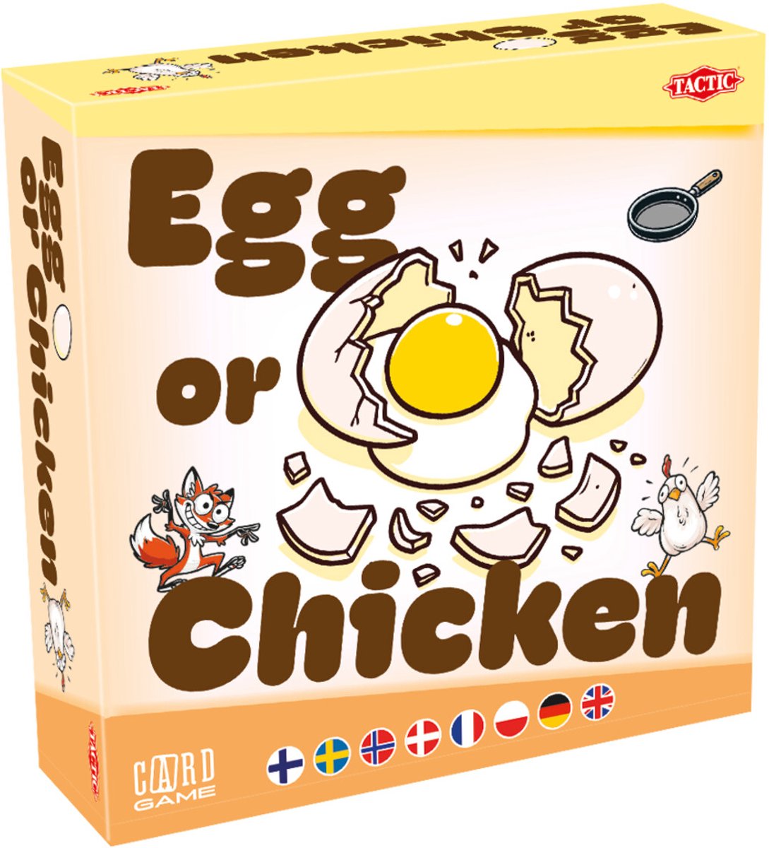 Tactic Egg or Chicken – Jeu de cartes – Enchères, bluff et comptage – Jeu familial amusant – 2 à 6 joueurs – Haute qualité scandinave