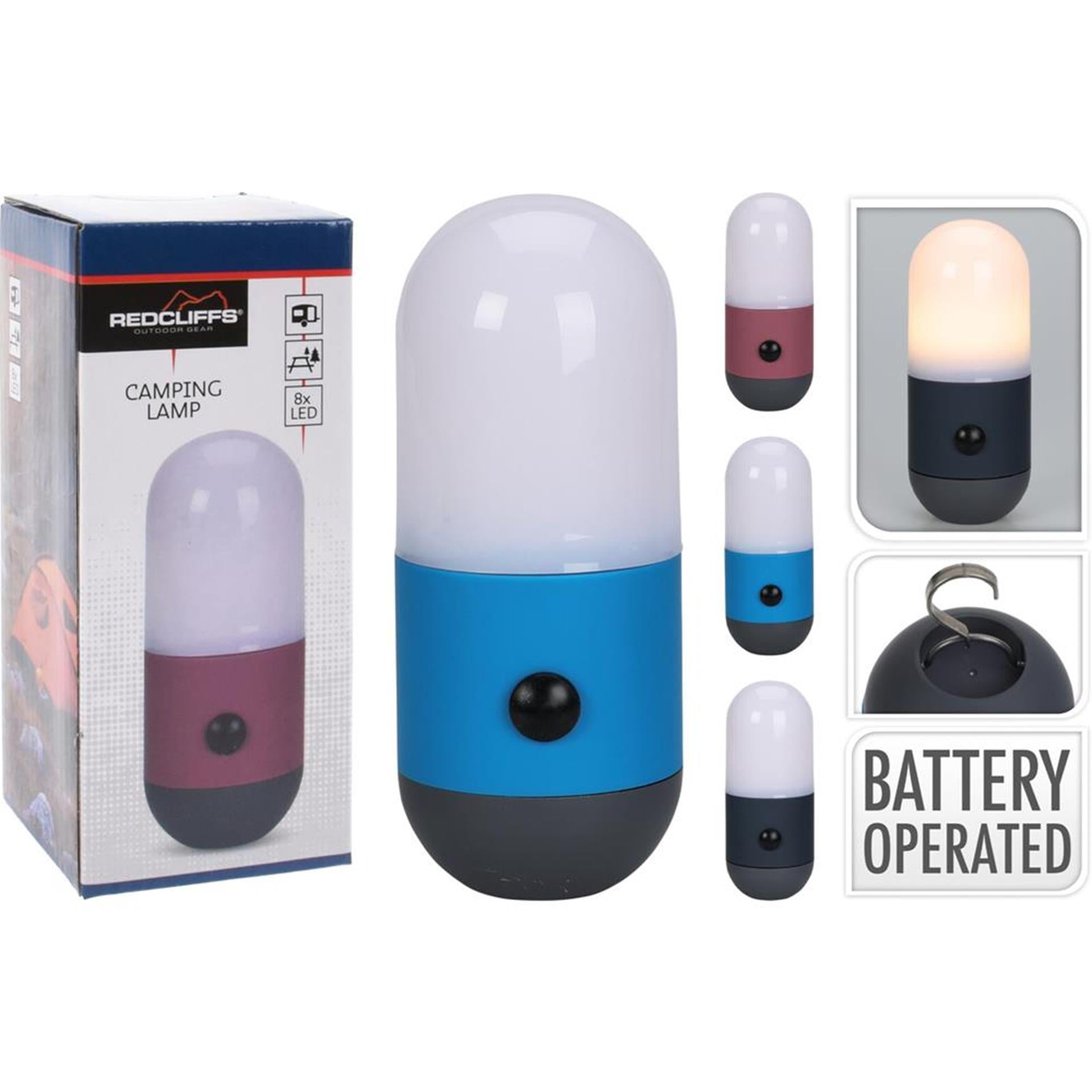 Lampe LED de camping Redcliffs pilule 6x6x14cm