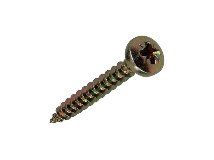 Mack 1017274 - vis pour panneaux d'aggloméré à tête cylindrique plaquée jaune 20 pièces 4,0 x 30 mm | 10 pièces