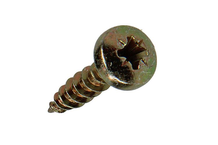 Mack 1017277 - vis pour panneaux d'aggloméré à tête cylindrique plaquée jaune 20 pièces 5,0 x 20 mm | 10 pièces