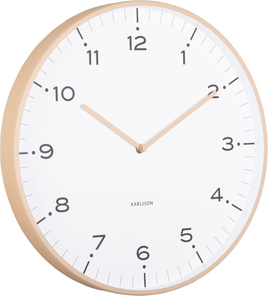 Karlsson horloge murale anneaux de cirque - marron - ø40cm - horloge murale scandinave