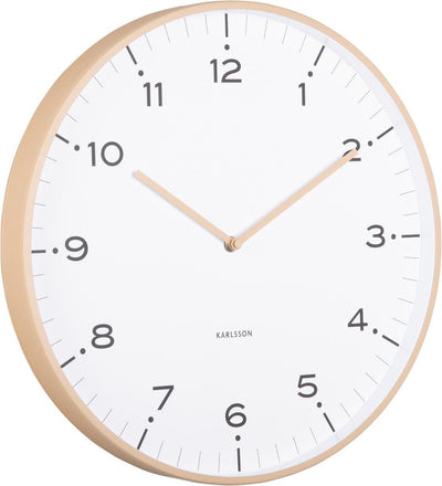 Karlsson horloge murale anneaux de cirque - marron - ø40cm - horloge murale scandinave