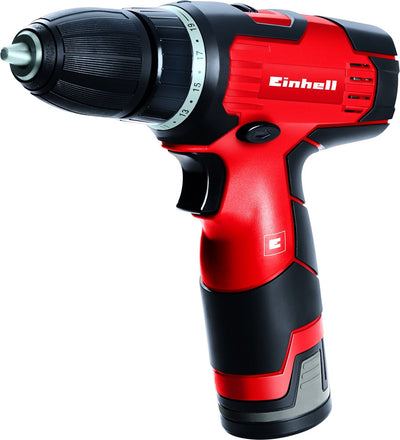 Perceuse/visseuse sans fil Einhell th-cd 12-2 li - 12 v 1,3 ah li-ion - 24 nm - 0-350 0-1 300 tr/min - mandrin sans clé 10 mm - contrôle électronique de la vitesse - incl. 1x batterie 1,3 Ah, chargeur et mallette de transport et de rangement