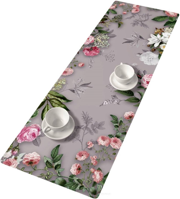 Bertoni - nappe chemin de table - feutre - 115x40cm - gris melanie