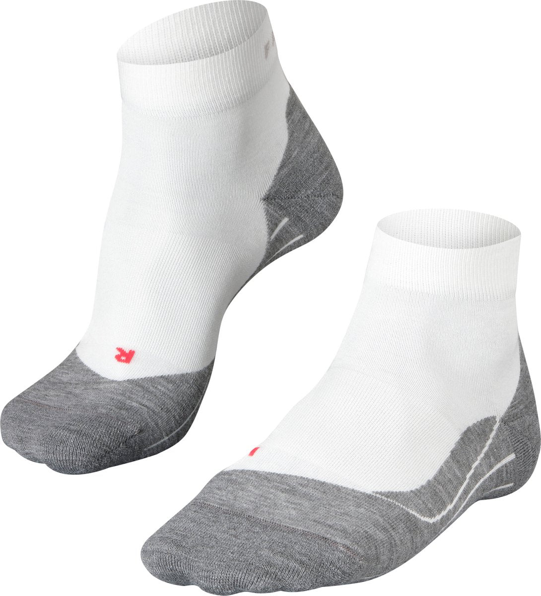 Falke ru4 chaussettes de course courtes en coton anti-ampoules en matériau fonctionnel hommes blanc - taille 39-41