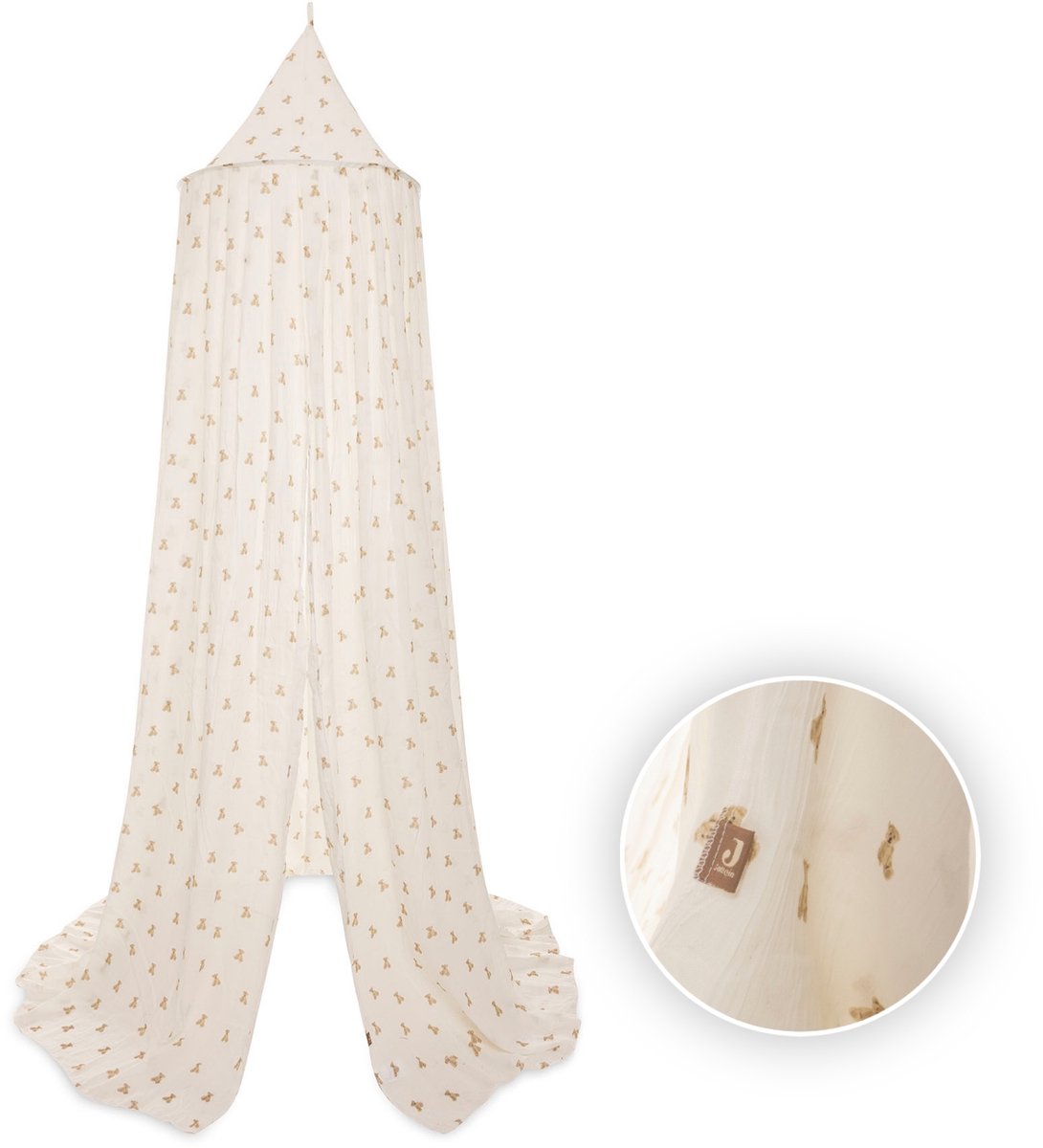 Moustiquaire Jollein - pour lit bébé - 245cm - mini ours en peluche