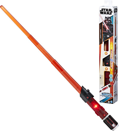 Hasbro star wars sabre laser forge kyber core dark vador, sabre laser électronique rouge personnalisable