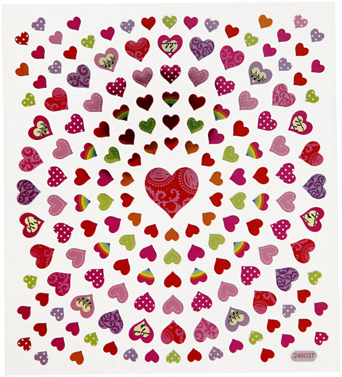Creativ Company autocollants petits coeurs, 1 vel