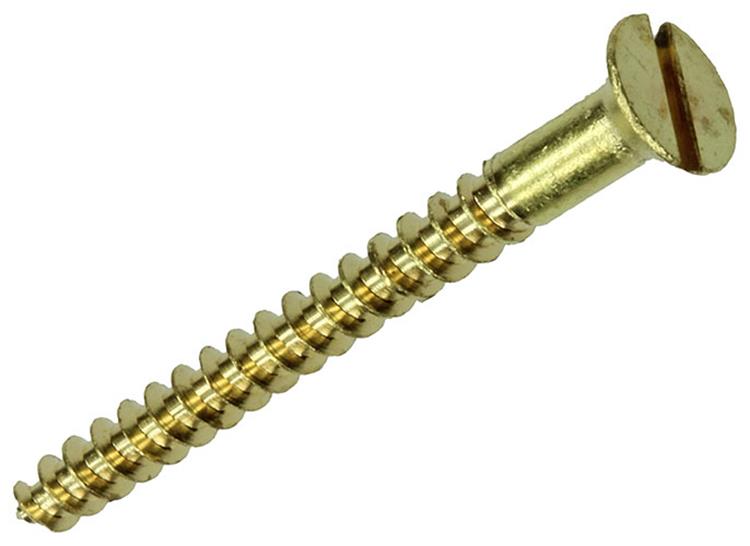 Mack 1019655 - vis à bois tête fraisée laiton 6 pcs 4,5 x 40 mm | 10 pièces