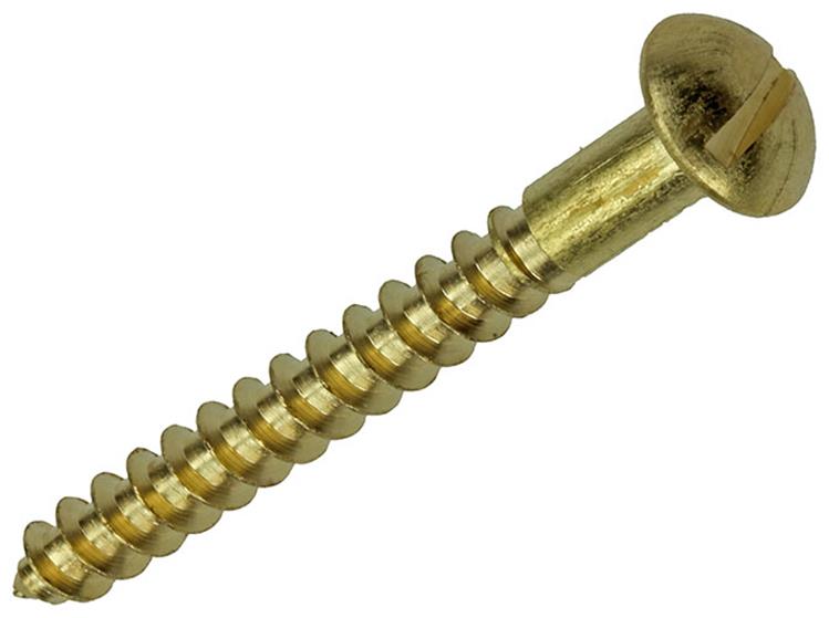 Mack 1019668 - vis à bois tête cylindrique laiton 3 pcs 5,0 x 45 mm | 10 pièces