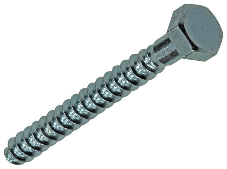 Mack 1017400 - boulon fileté à bois en acier galvanisé 10 pièces 5 x 50 mm | 10 pièces
