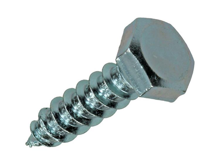 Mack 1017401 - boulon fileté à bois en acier galvanisé 15 pièces 6 x 25 mm | 10 pièces