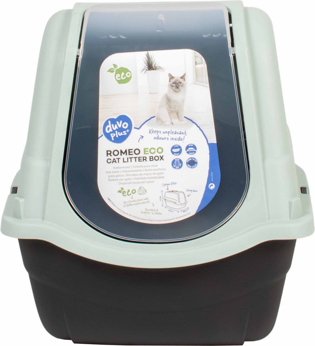 Duvo plus romeo eco toilette pour chat 57x39x41cm glace