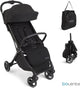Buggy compact Bolente Beetle noir | petit pliable | léger | buggy de voyage | poussette pliante | poussette | 0 à 4 ans | y compris un sac de transport
