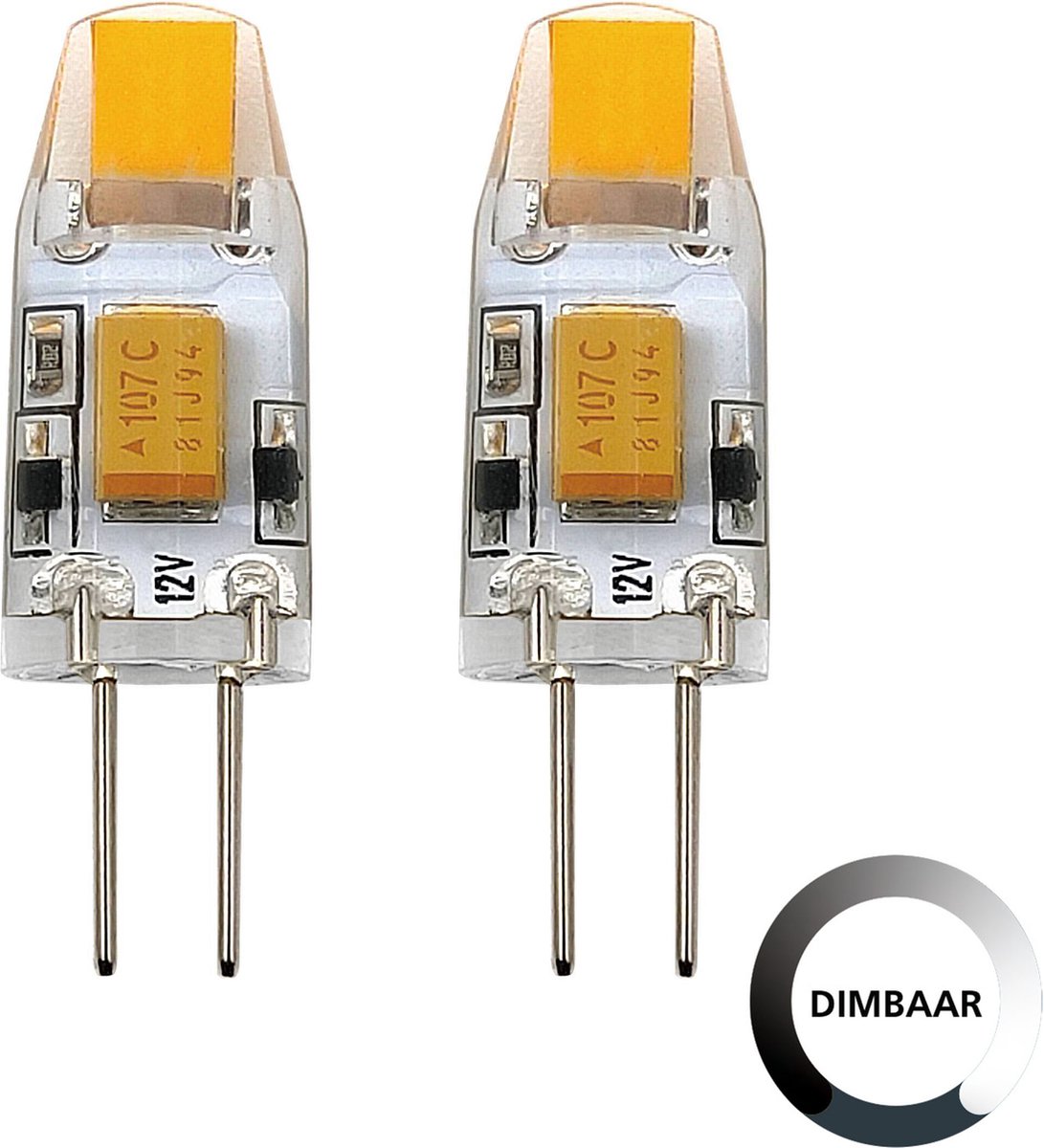 Set de lampes LED Eglo 2 pièces - g4 - 3,1 cm - dimmable - 1,2w - 2700k