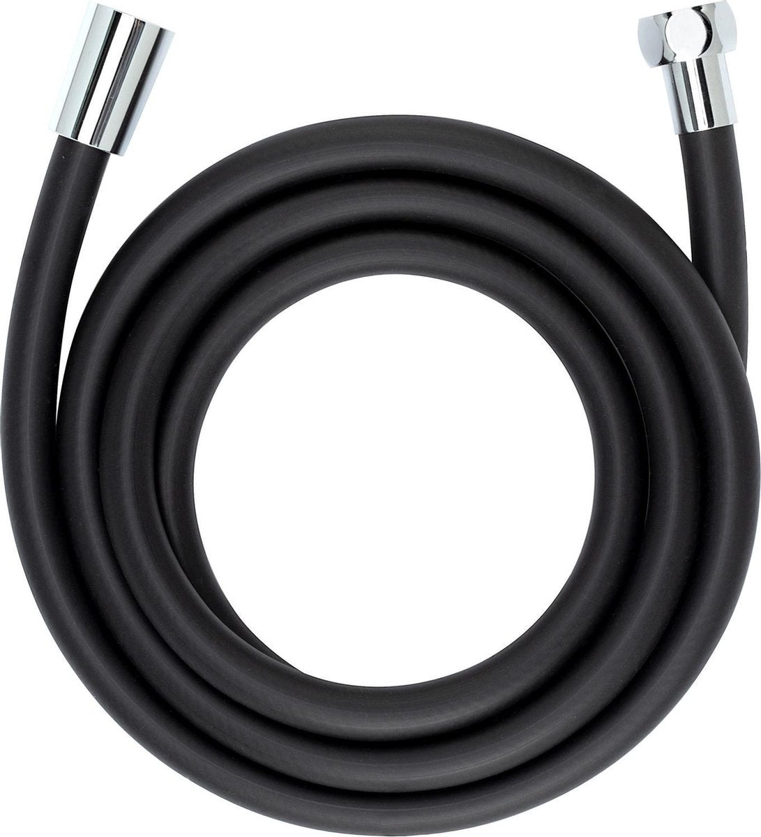 Flexible de douche Wenko design - 175cm - noir mat - anti-torsion - surface lisse