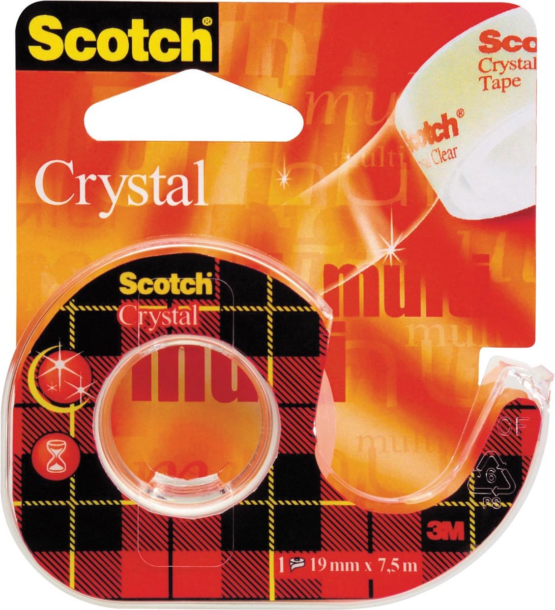 Ruban adhésif transparent Scotch®, dévidoir rechargeable, 19 mm x 7,5 m