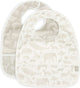 Jollein bavoir imperméable animaux nougat (pack de 2)