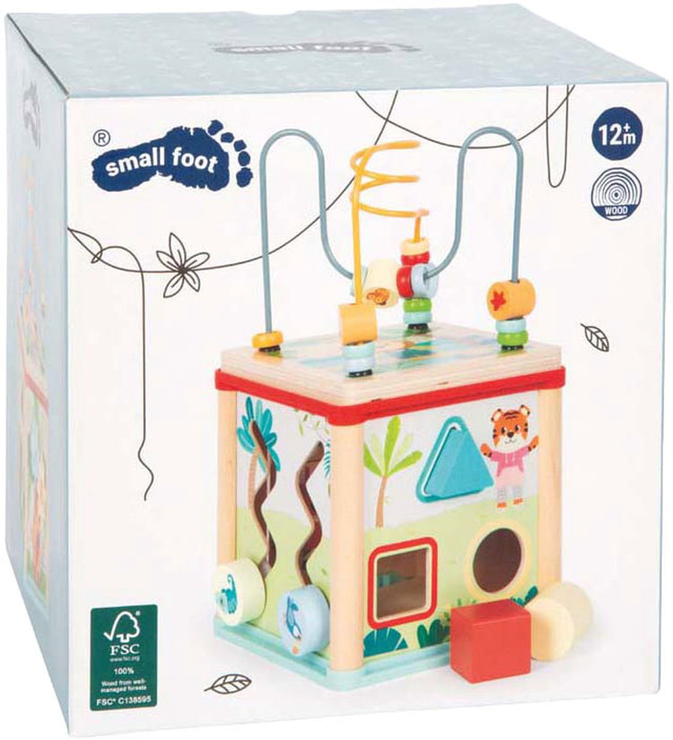 Small foot - cube de motricité en bois fsc jungle friends