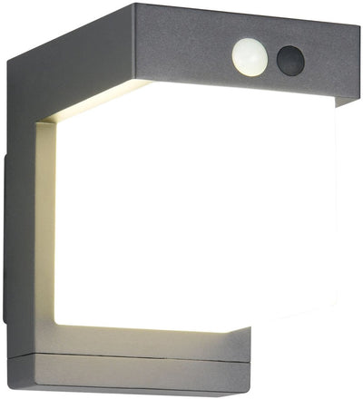 Rl live your light reality colombo - wandlamp - zwart mat - incl. 1x smd 5,5 w - bewegingssensor - schemersensor - helderheid instelbaar - oplaadbaar - zonne-energie - bewegingssensor en orientatielicht - hybrid solar - netvoeding - buitenverlichting - ip