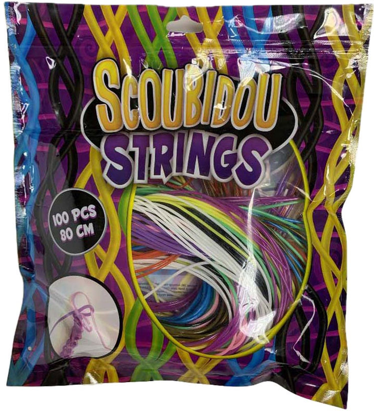 Boutons Scoubidou 80 cm, 100e.